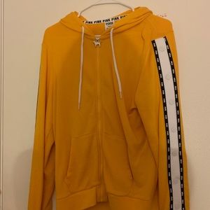vs pink yellow sweatsuit